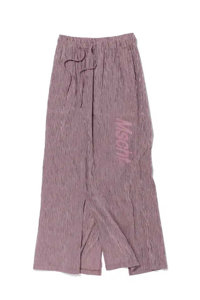 mschf wrinkled cotton long skirt_pink