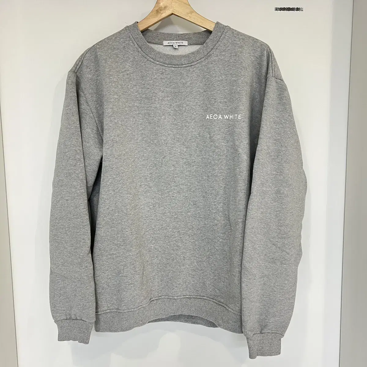 [M] 에이카화이트 BRUSHED BASIC SWEATSHIRT-GREY