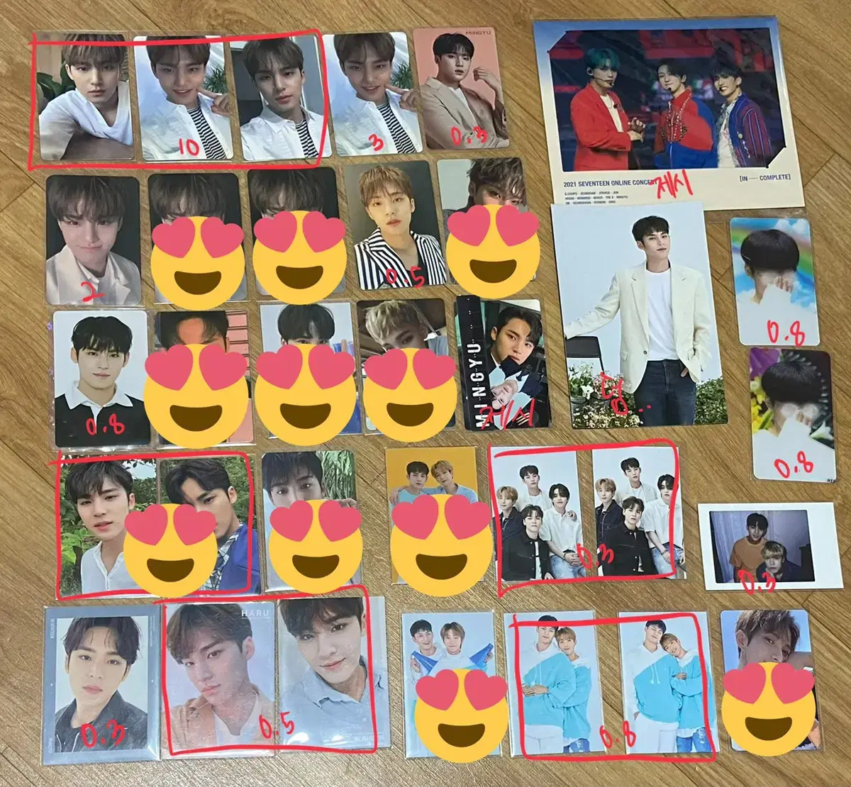 Seventeen mingyu wonwoo Photocard