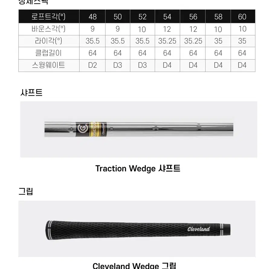 Cleveland 클리브랜드 CG ONE 웨지 56도 마포몬스터골프