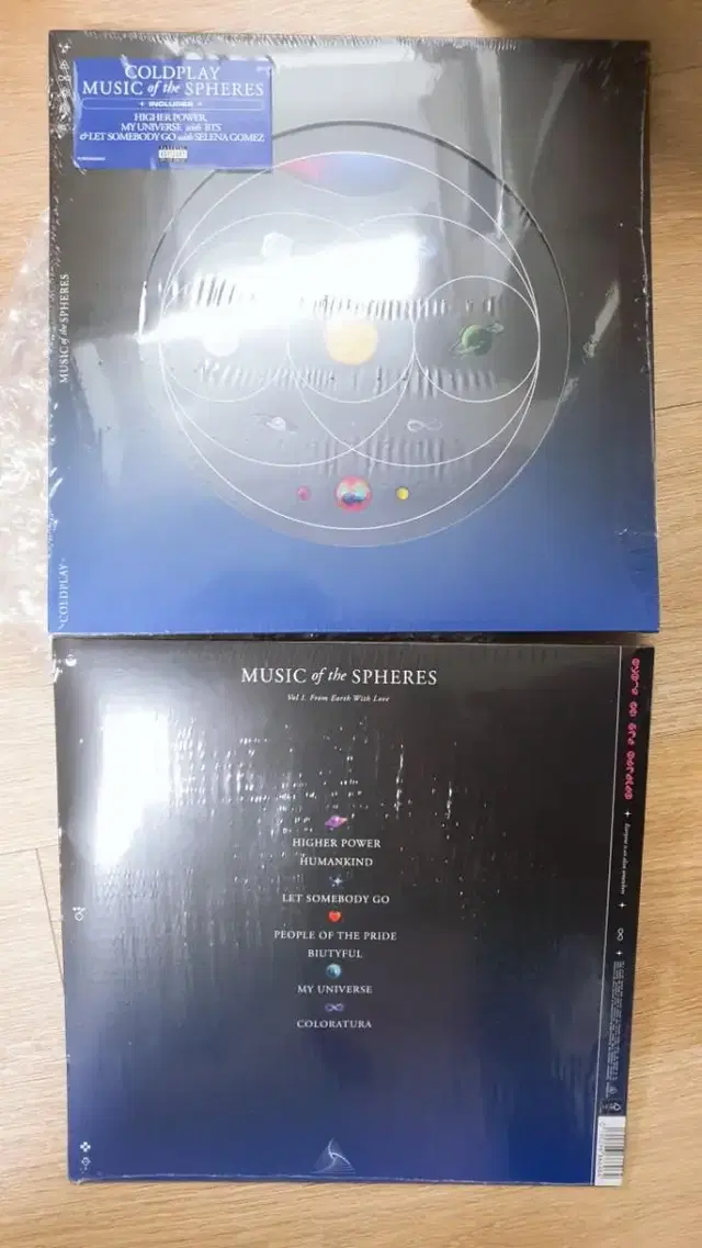 콜드플레이 Music of the spheres LP 미개봉(bts참여)