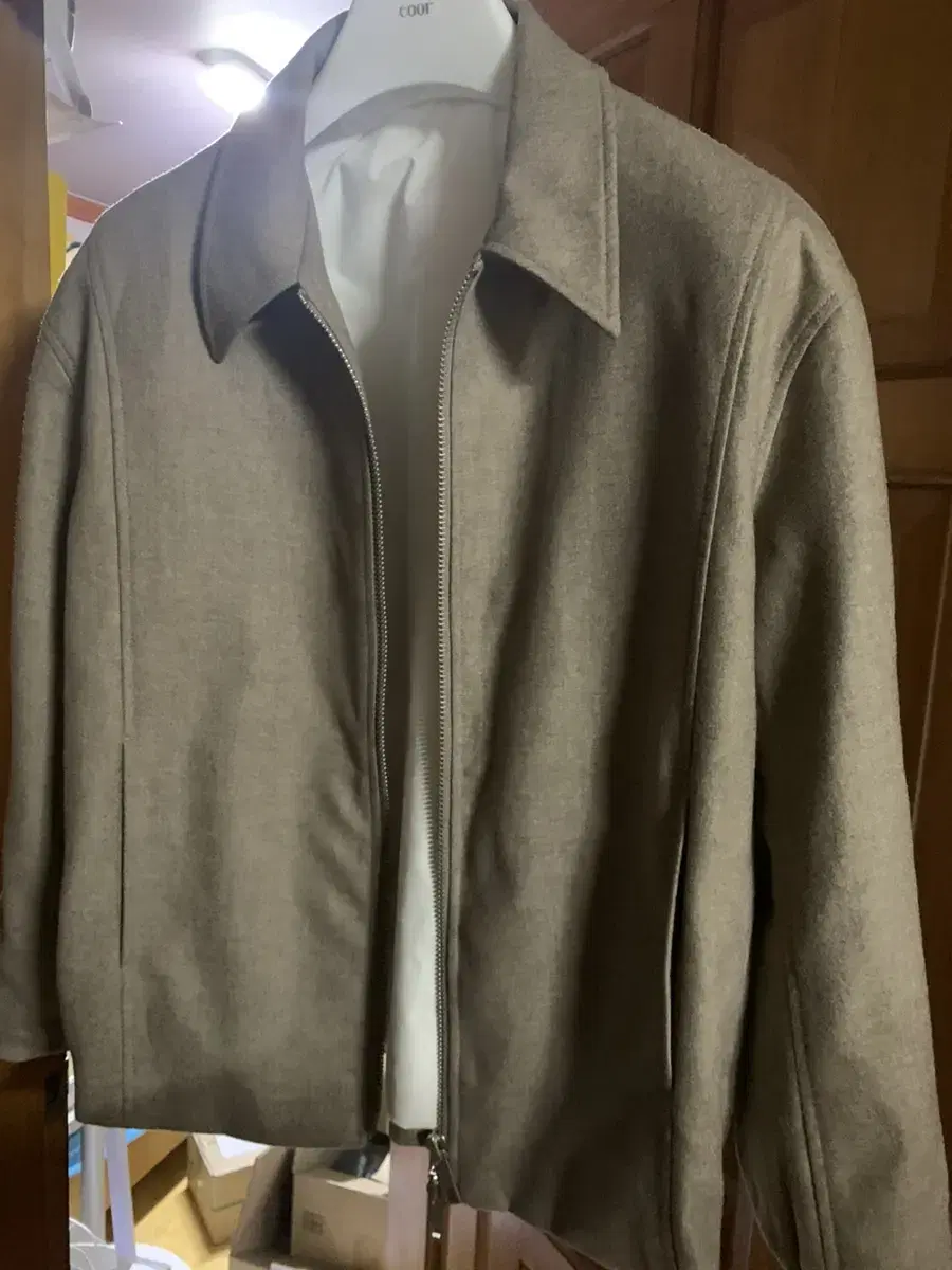 [M] Coor Wide Kara Jacket Melange Beige