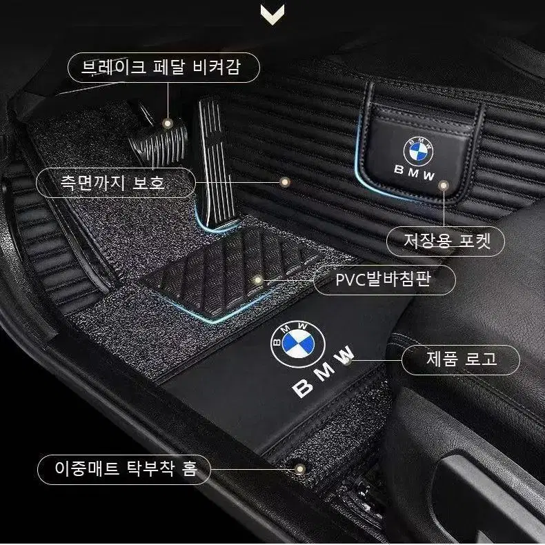 명카 BMW바닥매트 코일매트 이중 카매트 깔판