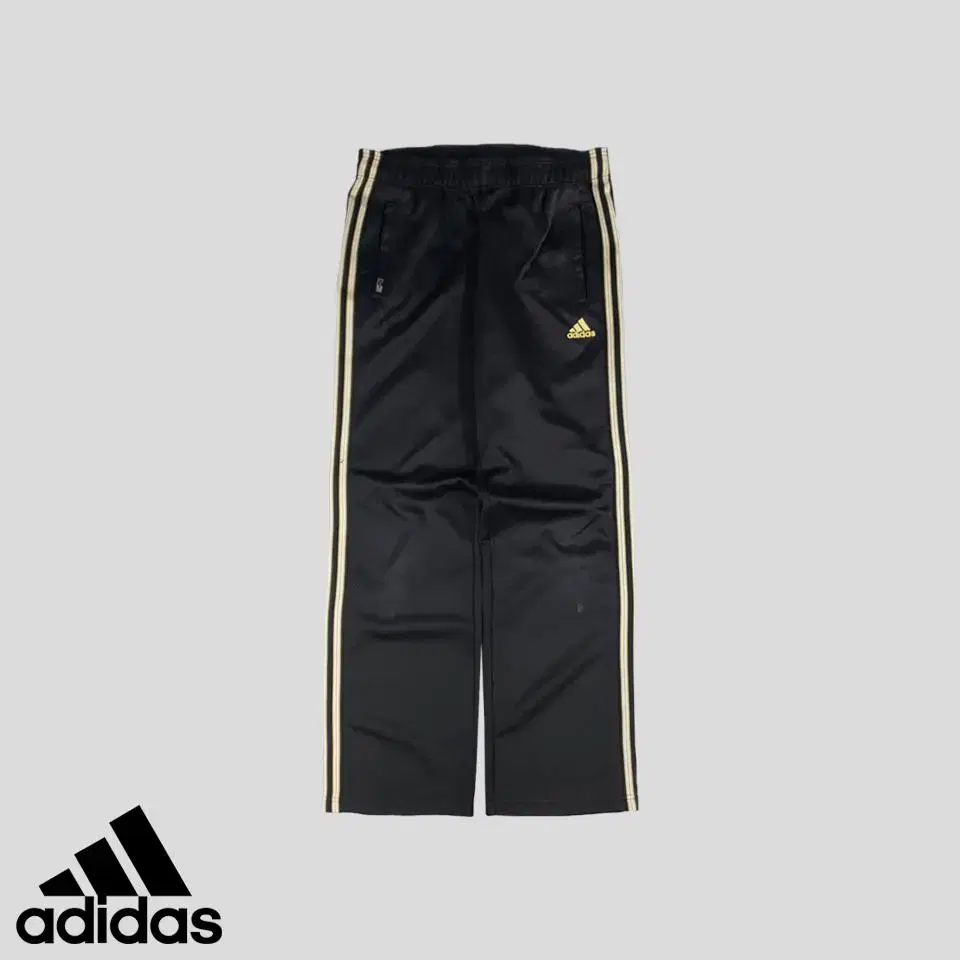 Adidas black keum black-gold tri-banded jersey sweatpants SIZE 32-