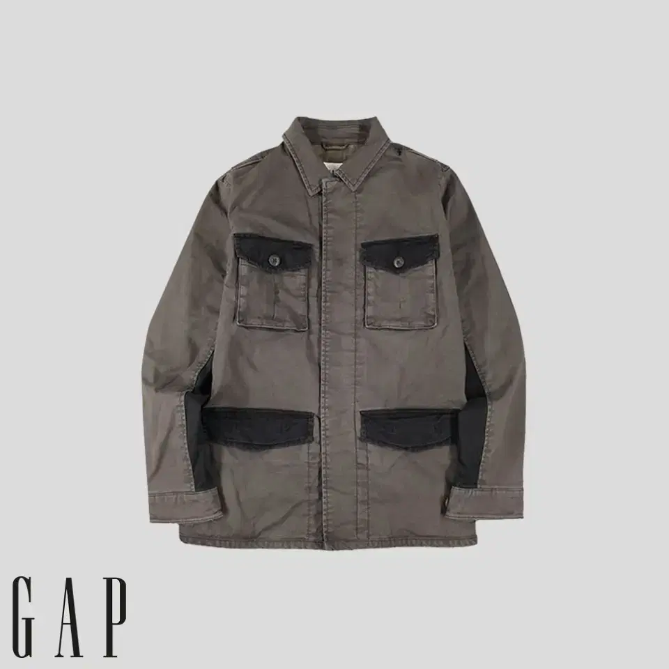 GAP 갭 그레이 블랙 포포켓 이너 카모패턴 필드자켓  SIZE S-M