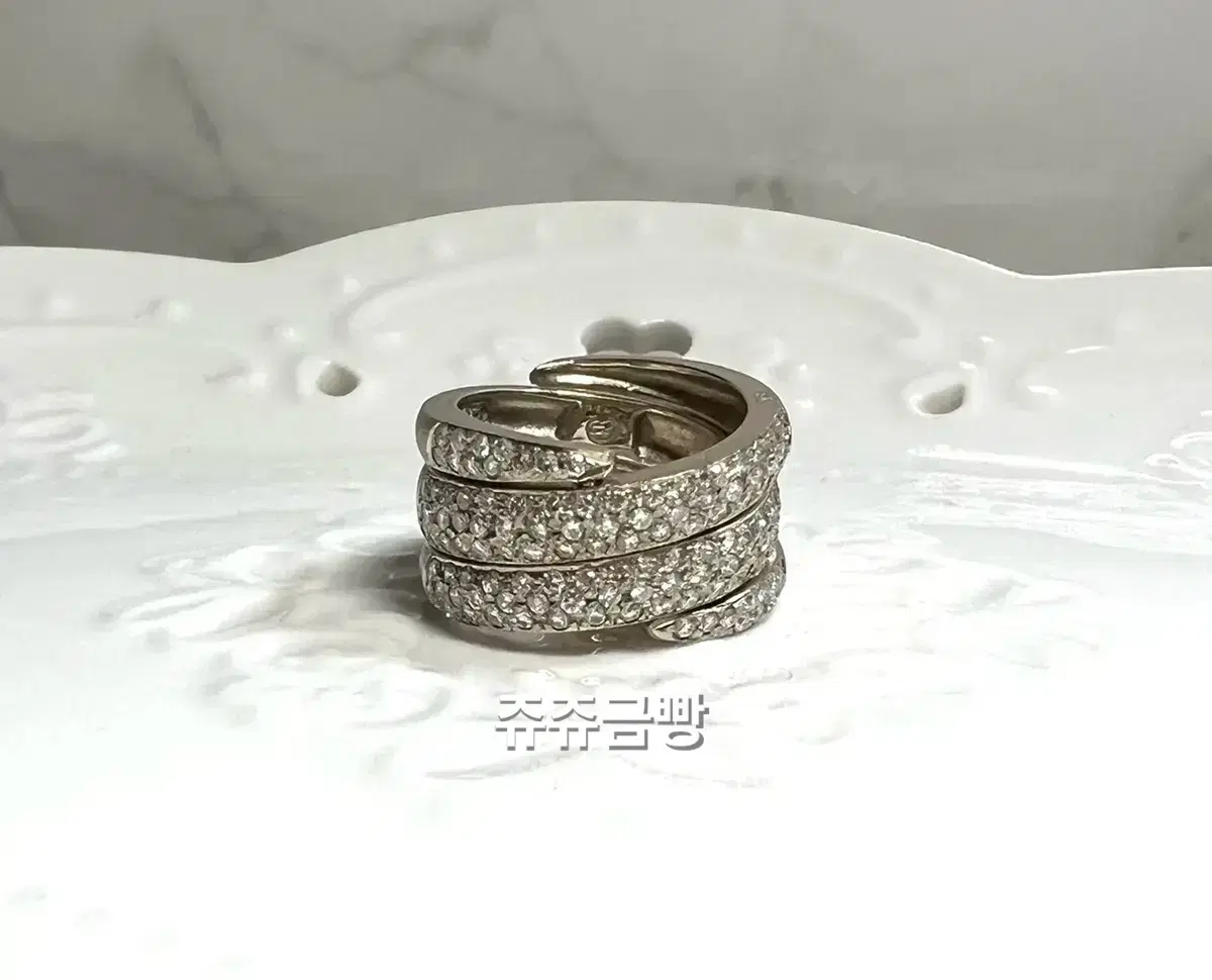 {JuJuGoldBread} 18K Snake dia 120P Keum keum Rings