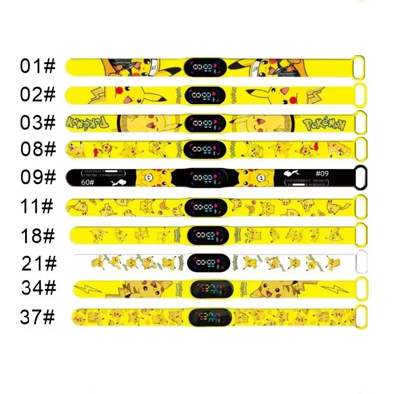 포켓몬 피카츄 피카추 아동 여성 LED 젤리 전자시계