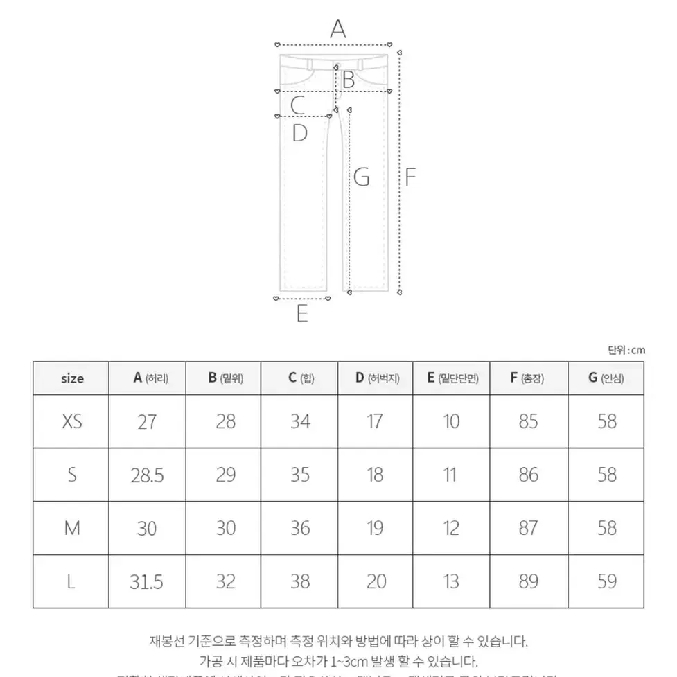 모디핏 자체제작 스키니 블랙 m