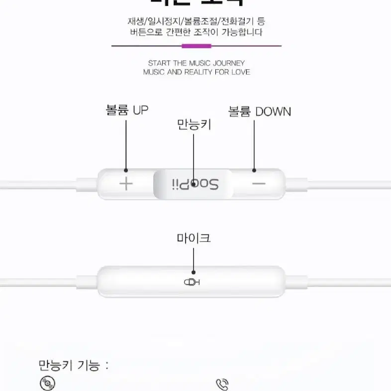 2개/ C타입겸용 스테레오 이어폰/ RUQ016