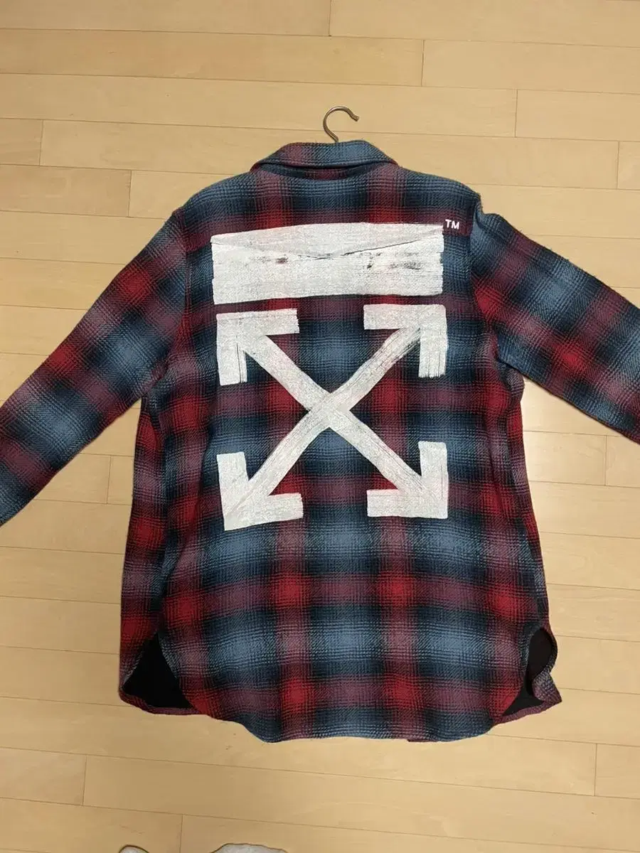 17FW Off-White Flannel Shirt M For Sale