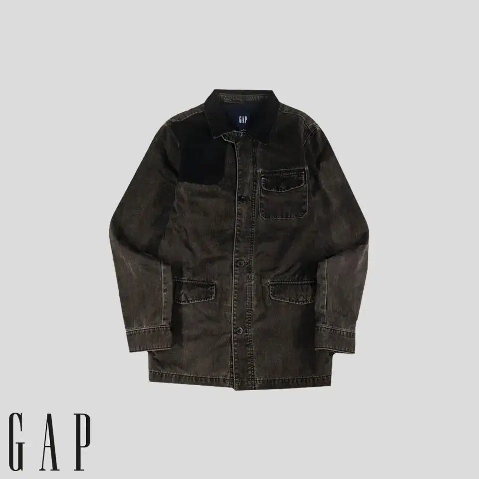 GAP 캡 흑청 워싱 쓰리포켓 데님자켓 청자켓 워크자켓  SIZE M