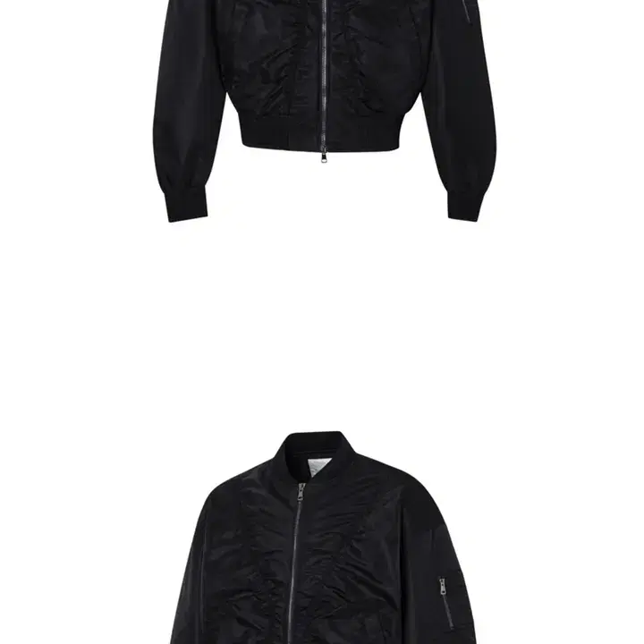 메종미네드 BLACK SHIRRING MA-1 L size