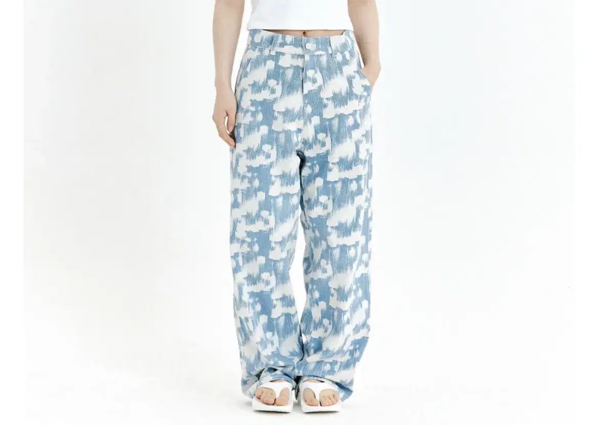 Chuck Wide Denim Tie-Dye Unique Pants