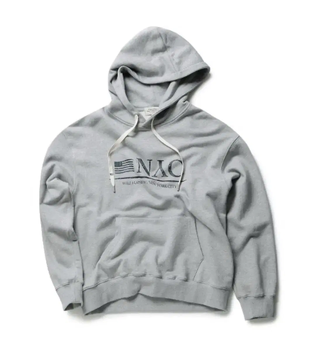 Warm and fitted NYC gray hoodie