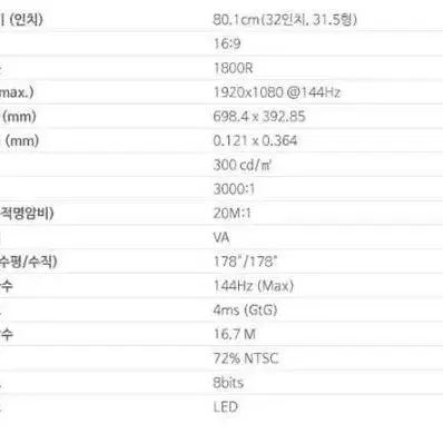 벤큐 EX3200R 32인치 144Hz 커브드 모니터