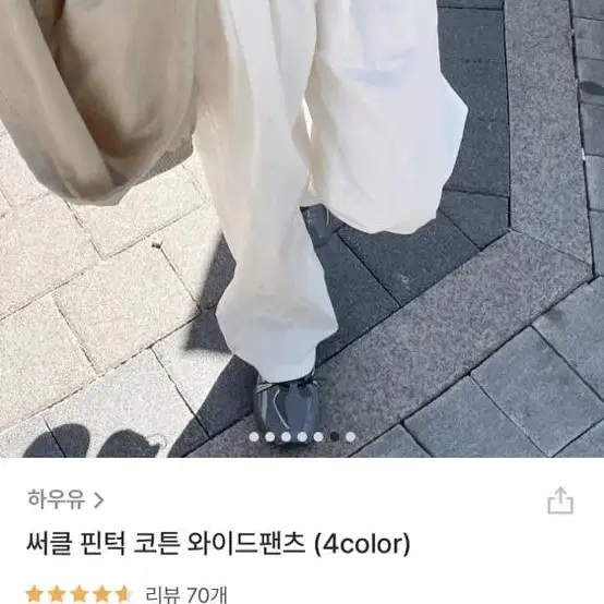 하우유 써클 핀턱 코튼 와이드팬츠 므넴 데일리쥬 디오어