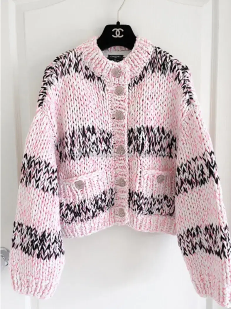 샤넬 니트 가디건 CHANEL 20S KNIT CARDIGAN PINK