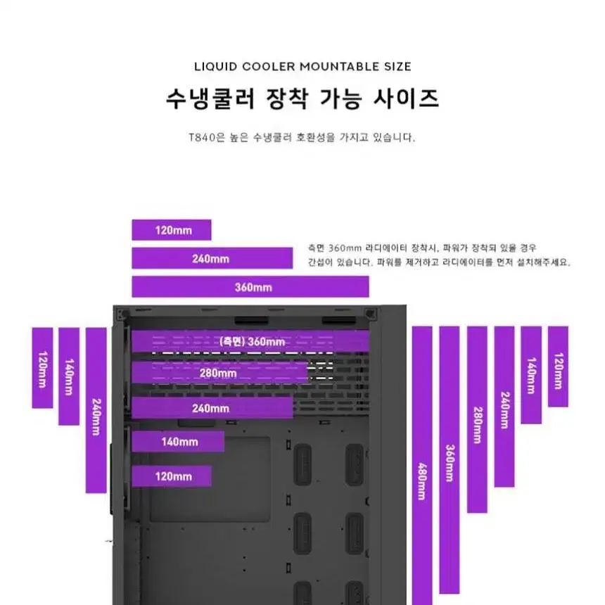 쓰리알 [3RSYS] T840 풍통 블랙 / 화이트 (빅타워) 팝니다.