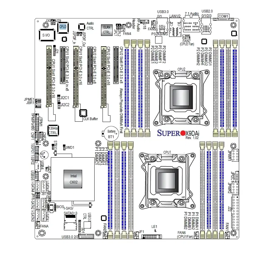 인텔 Xeon E5-2660 2개 (2011소켓)