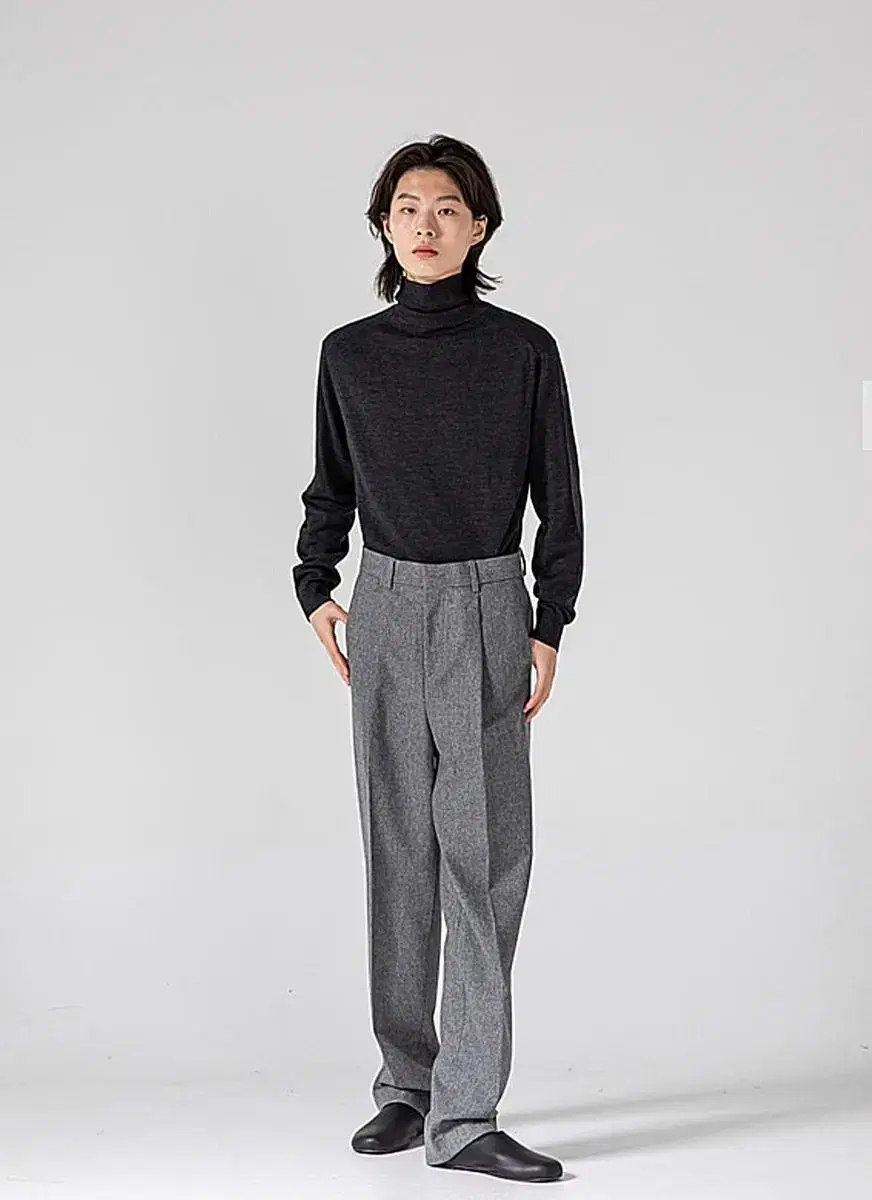 Zuu Homme Semi Wide Slacks (L/Gray)