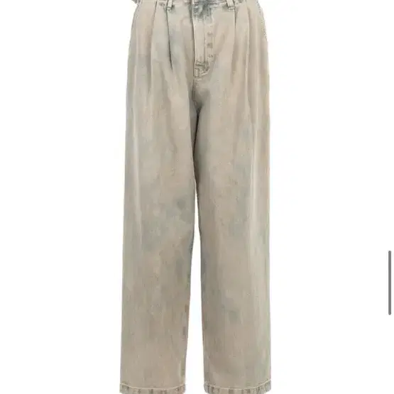 화사착용) 더오픈프로덕트 TIE-DYE DENIM PANTS, BEIGE