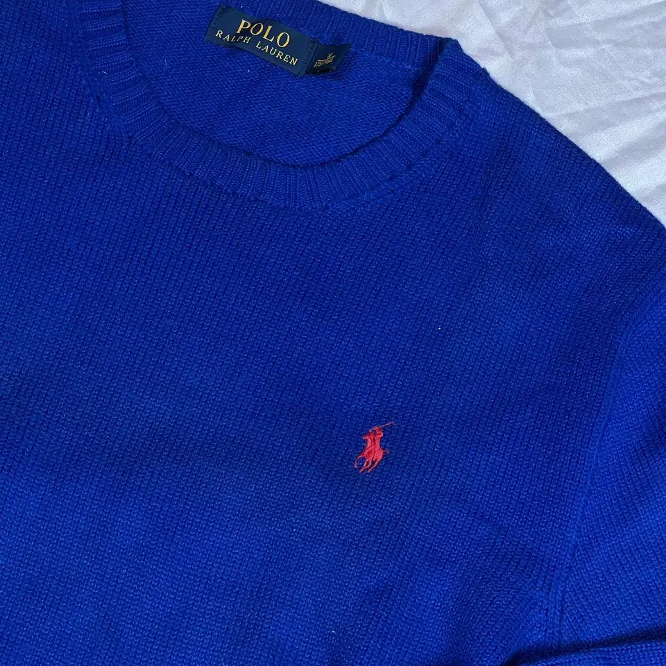 폴로 랄프로렌(polo ralphlauren) 긴팔 블루 니트