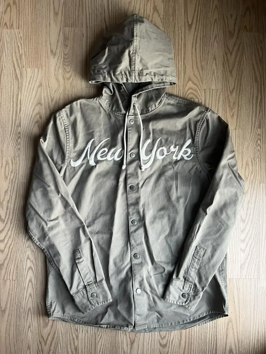 [H&M] New York Hooded Snap Button Jacket