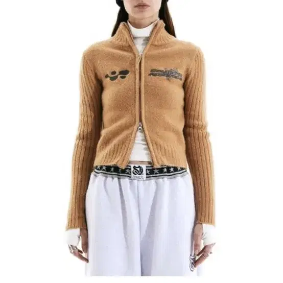 스컬프터 Atom Zip-up Sweater Deep Beige M