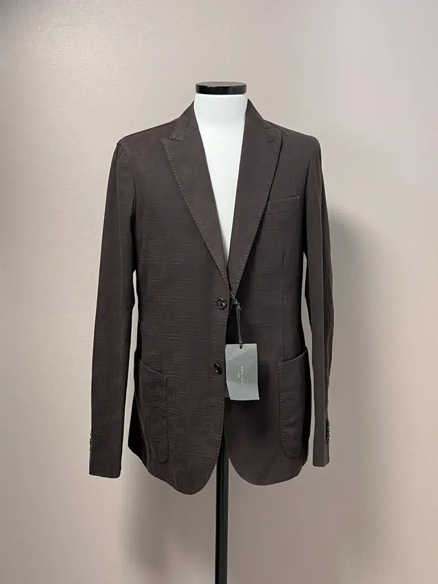 [New, 50R] Bolioli Cotton Blazer