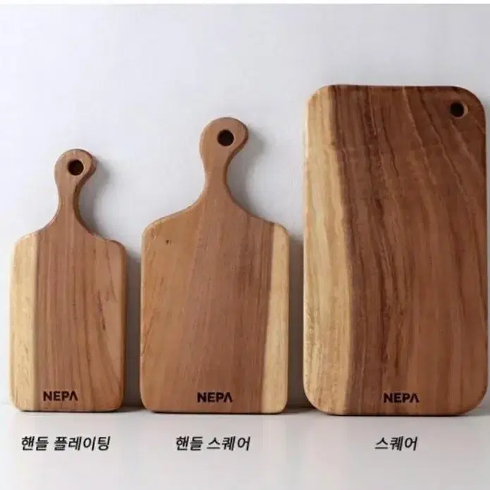 주방 캠핑 네파 핸들플레이팅  원목도마 3가지타입