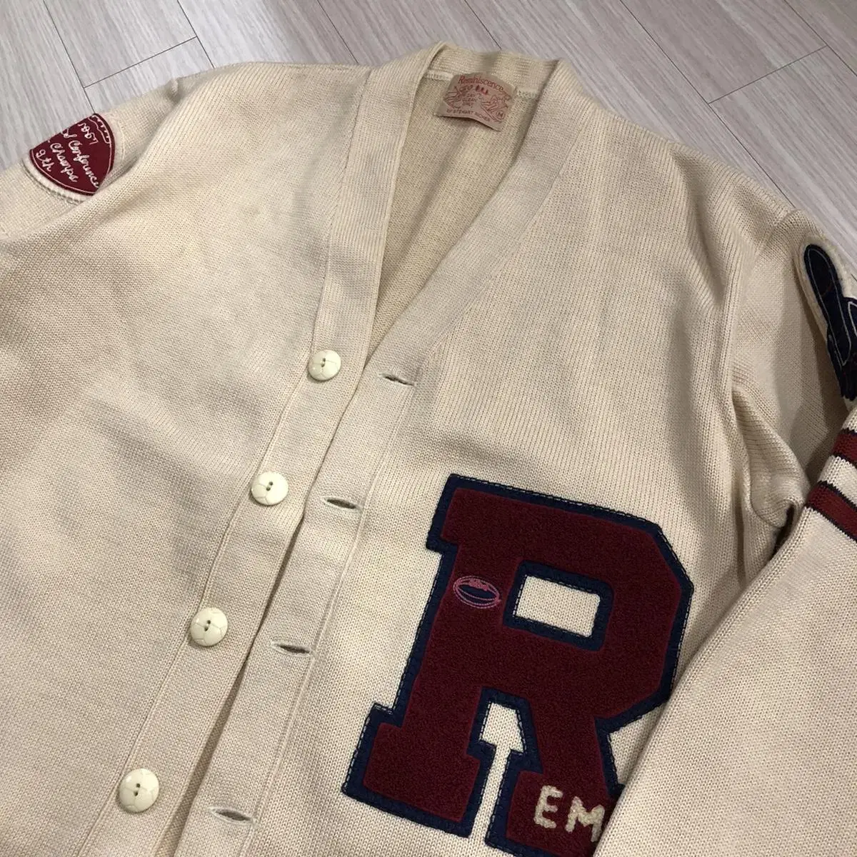 Reminiscence letterman cardigan.