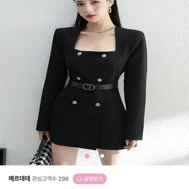 스퀘어넥 블랙 원피스