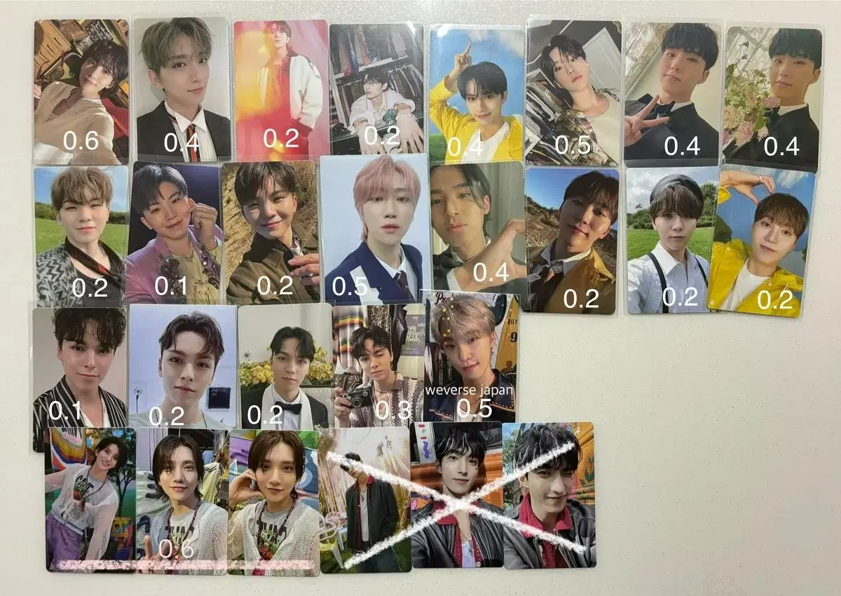 seventeen photocard jeonghan joshua hoshi wonwoo woozi the8 mingyu dk seungkwan vernon dino