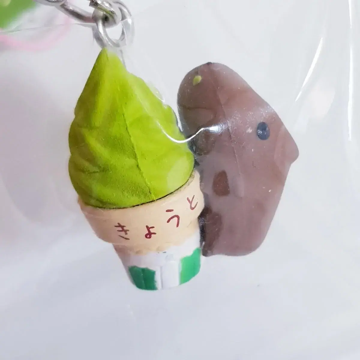 Capybara Statue Capybara Green Tea Ice Cream Figure Strap Keyring