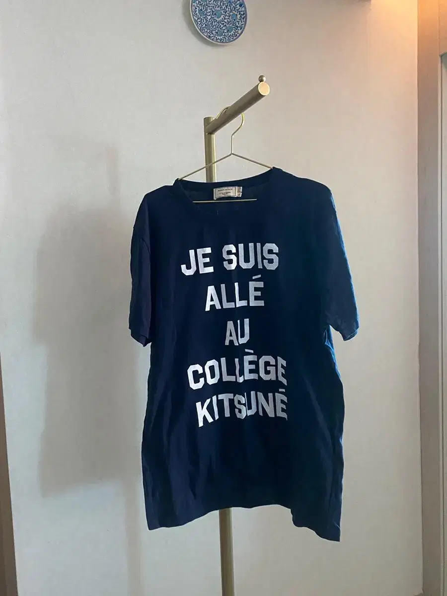 Maison Kitsune Maison Kitsune Navy Typo T-shirt XL