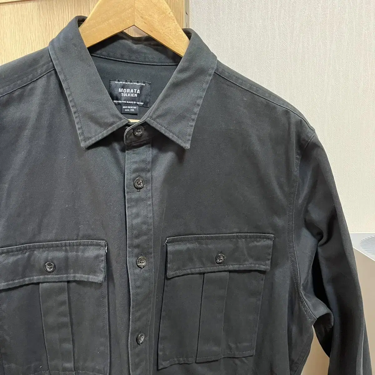 Imported Branded Military Charcoal Shirt Jacket [XXL]