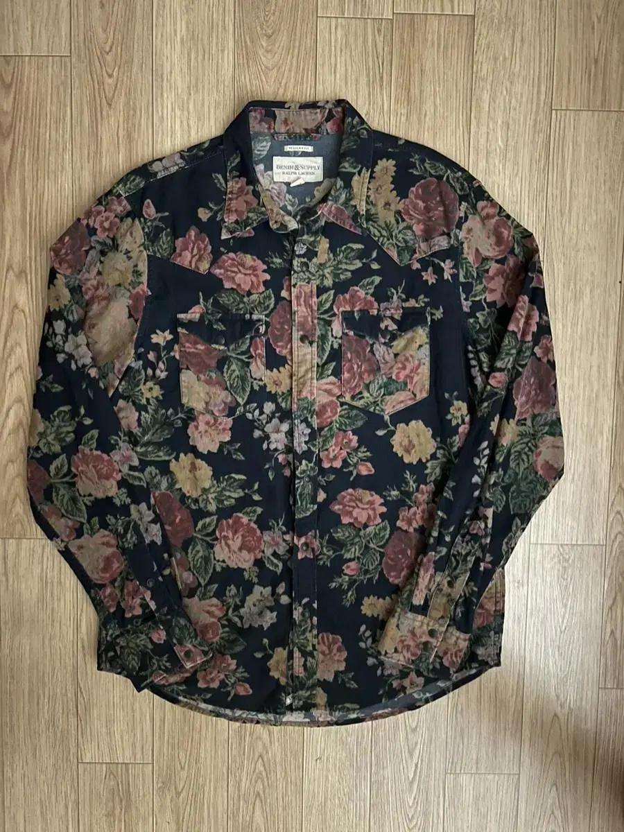 [RALPH LAUREN] DENIM & SUPPLY Flower golden shirt