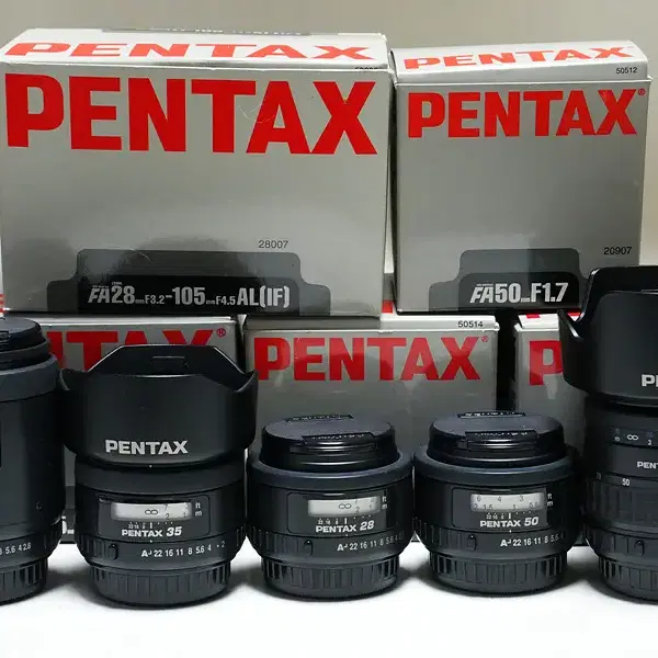 PENTAX FA 5렌즈 박스풀셋 일괄판매