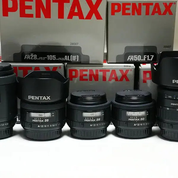 PENTAX FA 5렌즈 박스풀셋 일괄판매