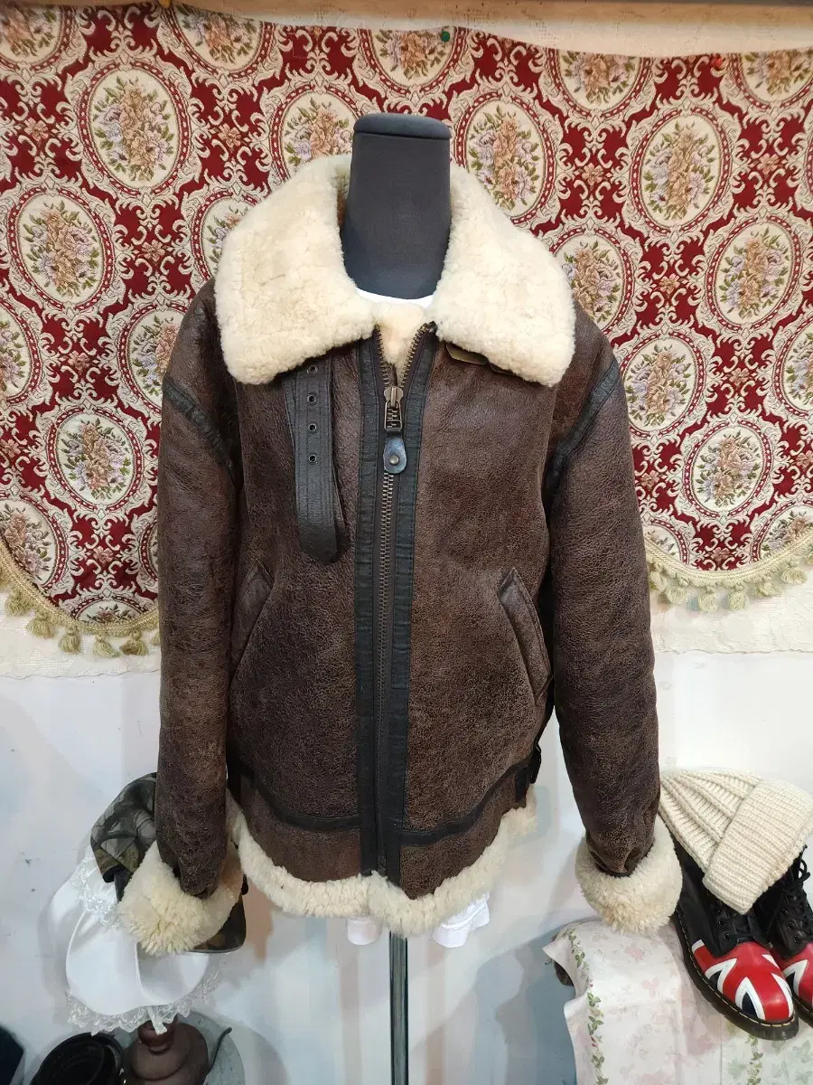 original b3 sheepskin mustang air jumper fideless inc