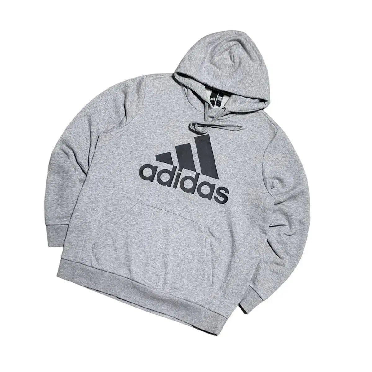 [ L ] adidas 아디다스 그레이 빅로고 후드티