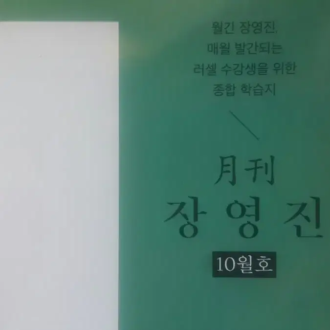 메가스터디 수학 월간 장영진 10월호