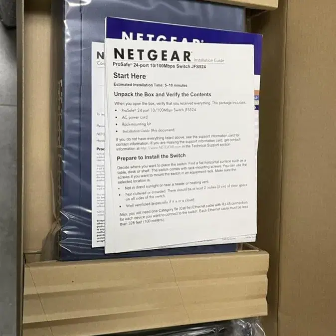 NETGEAR 넷기어 JFS524 허브/24포트/100메가/렉마운트