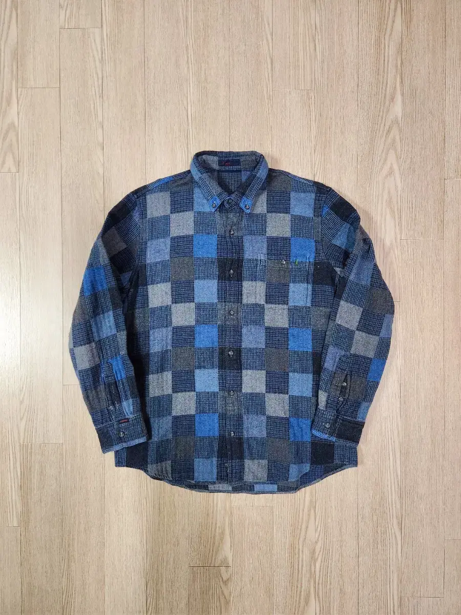 Papas Blue Flannel Madras Shirt