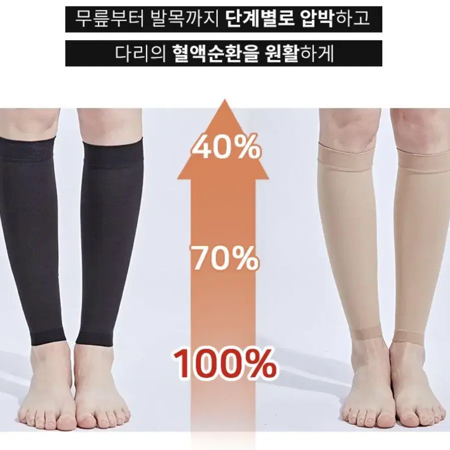 종아리 압악밴드 압악스타킹 부종 다리질환 피로 완화 블랙