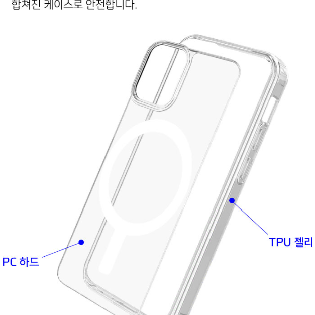아이폰14/13/12/프로/맥스 정품스타일 맥세이프 호환 클리어케이스