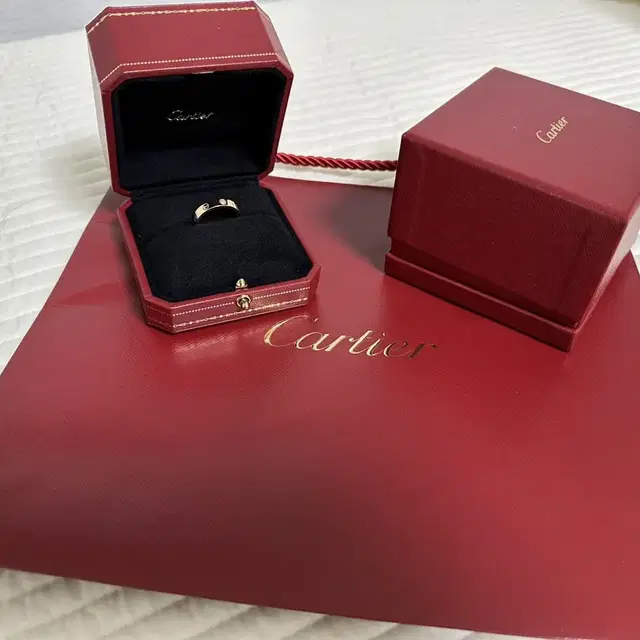 Cartier/까르띠에 웨딩 밴드 핑크 골드 다이아몬드(웨딩반지)