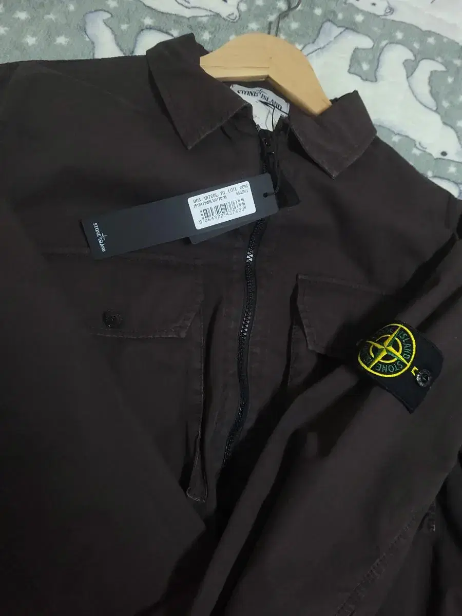 21FW Stone Island Garment Dyed Overshirt Dark Brown XL New