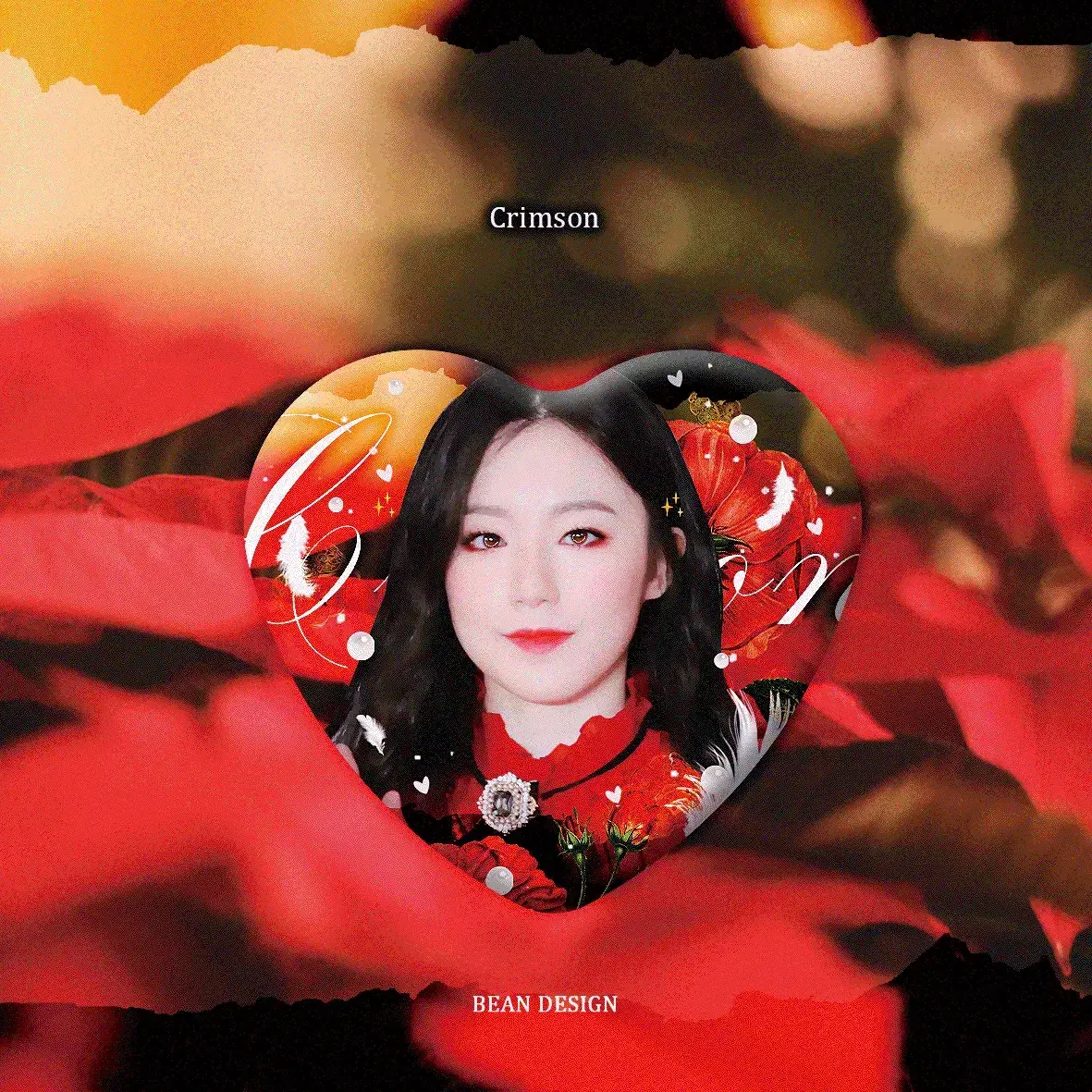 (재고소진임박) 여자아이들 슈화 crimson 하트핀버튼 비공굿 굿즈