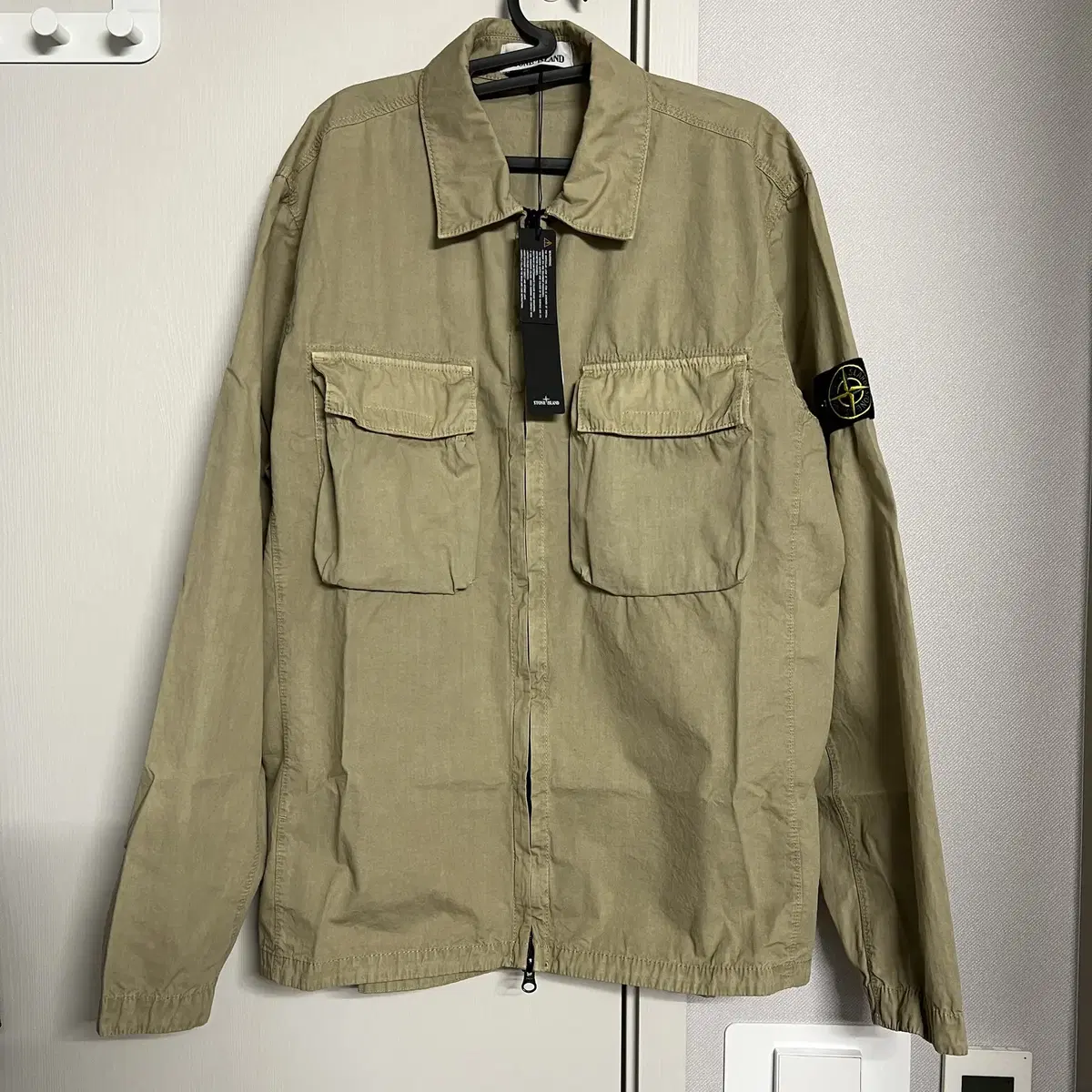 Stone Island 114WN Olde Effects Overshirt Beige XL Stone Jacket